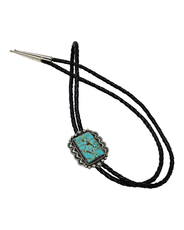 Randy Boyd, Bolo, Number Eight Turquoise, Navajo Made, 34