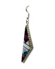 Sheryl Edaakie, Earrings, Multi-color, Inlay, Zuni Handmade, 2 3/4"