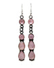 Devin Brown, Earrings, Pink Mussel Shell, Navajo, 3 1/2"