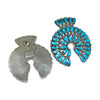 Justin & Sarraphina Wilson, Earrings, Sleeping Beauty Turquoise, Navajo, 2"