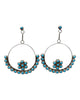 Henrietta Quetauki, Earrings, Sleeping Beauty Turquoise, Snake Eye, Zuni, 2 1/4"