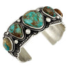 Darrell Cadman, Bracelet, Pilot Mountain Turquoise, Navajo Handmade, 6 5/8"