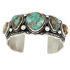 Darrell Cadman, Bracelet, Pilot Mountain Turquoise, Navajo Handmade, 6 5/8"
