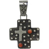 Ernest Rangel, Pendant, Cross, Red Spiny Oyster Shell, Navajo Handmade, 3"