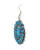 Vincent Shirley, Earring, Clusters, Kingman Turquoise, Navajo, 2 1/2