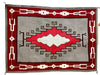 Vintage Navajo Hand Woven Rug, Ganado Red, Circa 1960, 60'' x 85 1/2''