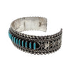 Harry Melikan, Bracelet, Sleeping Beauty Turquoise, Needle Point, Zuni, 6 3/4"