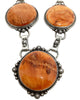 Freddie Maloney, Necklace, Orange Spiny Oyster Shell, Navajo Handmade, 28"