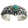 Andrew Gordon, Bracelet, Kingman Turquoise, Stamping, Navajo Handmade, 6 5/8"