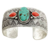 Eula Wylie, Bracelet, Turquoise, Spiny Oyster Shell, Navajo Handmade, 6 7/8”