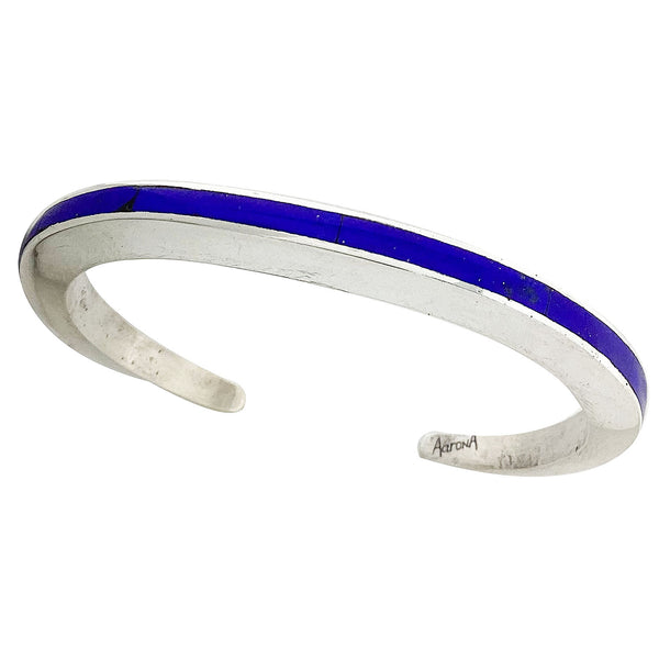 Aaron Anderson, Bracelet, Lapis Lazuli, Stackable, Navajo Handmade, 6 1/2”