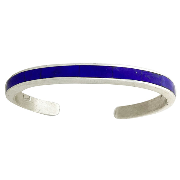 Aaron Anderson, Bracelet, Lapis Lazuli, Stackable, Navajo Handmade, 6 3/8”