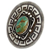 Lee Brown, Ring, Pilot Mountain Turquoise, Overlay, Navajo Handmade, 8 1/2
