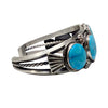 Sheila Tso, Bracelet, Water Webbed Kingman Turquoise, Navajo, 7”