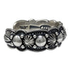 Roland Dixon, Bracelet, Silver Buttons, Stamping, Navajo Handmade, 6 3/4"