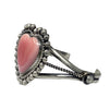 Leonard Jim, Bracelet, Pink Conch Shell, Heart, Navajo, 6 1/4"