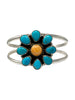 Geraldine James, Bracelet, Orange Spiny Oyster, Kingman Turquoise, Navajo, 6 1/2