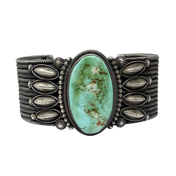 Vintage, Circa 1970s, Bracelet, Royston Turquoise, Sterling Silver, Navajo, 7