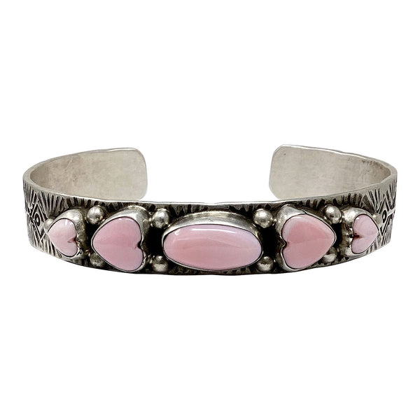 Geraldine James, Bracelet, Pink Conch Shell, Navajo, 6 1/2