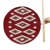 Rose Gorman, Circular Eye Dazzler Rug, Navajo Handwoven, 22" dia