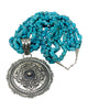 Roland Dixon, Necklace w/ round Pendant, Sleeping Beauty Turquoise, Navajo, 20 "