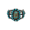 Lily Kee, Bracelet, Cluster, Boulder Turquoise, Kingman, Navajo, 5 3/4 "