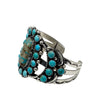Lily Kee, Bracelet, Cluster, Boulder Turquoise, Kingman, Navajo, 5 3/4 "