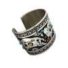 Aaron John, Bracelet, Roaming Buffalo, Multi-Stone, Navajo Handmade, 6 1/4 "