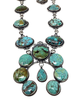Annie Haskie, Necklace, Earrings, China Mountain Turquoise, Navajo, 32 "