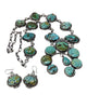 Annie Haskie, Necklace, Earrings, China Mountain Turquoise, Navajo, 32 "