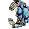 Freddie Maloney, Bracelet, Golden Hill Turquoise, Cluster, Navajo Handmade, 6 1/2"