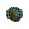 Anthony Skeets, Bracelet, Kingman Turquoise, Silver, Navajo Handmade, 6 1/2"