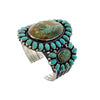 Anthony Skeets, Bracelet, Pilot Mountain Turquoise, Sterling Silver, Navajo Made, 6 1/2"