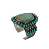 Anthony Skeets, Bracelet, Kingman Turquoise, Silver, Navajo Handmade, 6 1/2"