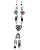 Don Dewa, Necklace, Earring, Sunface, Inlay, Feather, Zuni Made, 28"