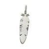 Ruben Saufkie, Pendant, Feather, Sterling Silver Overlay, Hopi Made, 2 3/8"