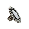 Devin Brown, Cluster Ring, Mother of Pearl Shell, Navajo Handmade, 9 1/2