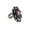 Kevin Billah, Ring, Flower, Pink Concha, Silver, Navajo Made, Adjustable
