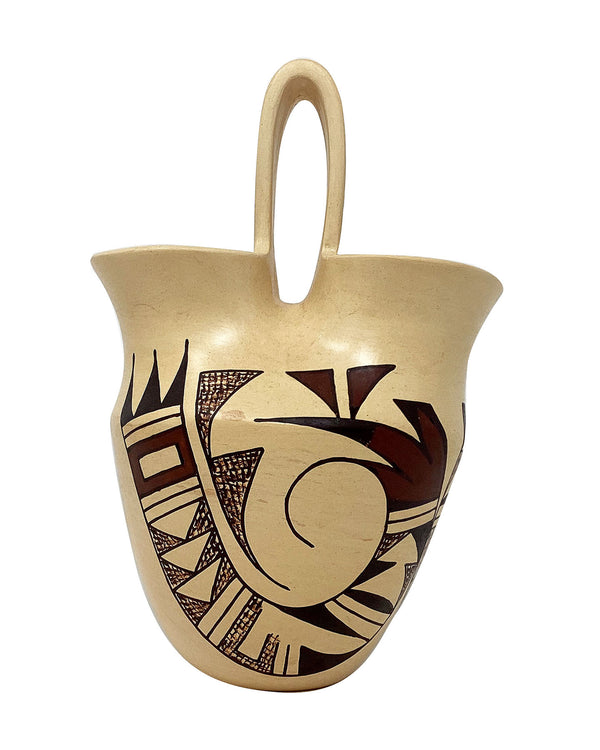 Harrison Jim Jr, Hopi Pottery, Wedding Vase, Traditional Paint, 10
