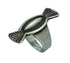 Edison Sandy Smith, Ring, Bow Tie Design, Stamping, Silver, Navajo Handmade, 7
