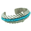 Aaron Anderson, Bracelet, Turquoise Beads, Silver, Navajo Handmade, 6 1/4"