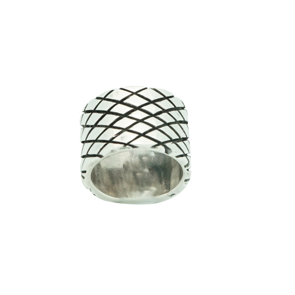 Aaron Anderson, Ring, Tufa Cast, Carved, Silversmith, Navajo Made, 5 1/2