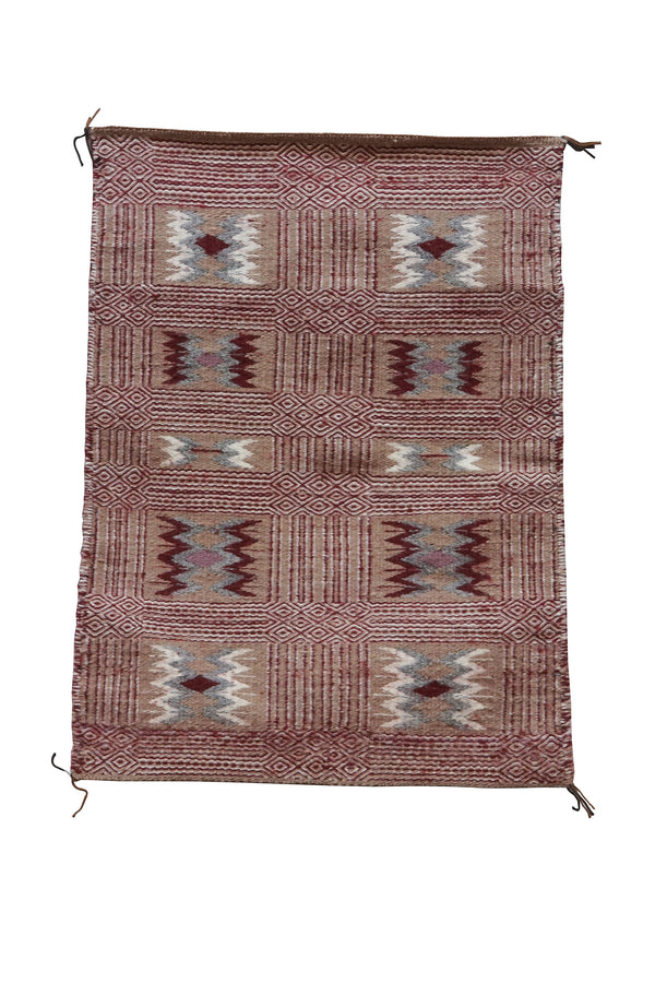 Lucy Wilson, Two Faced Blanket, Navajo Handwoven, 82 Year Old Weaver, 31