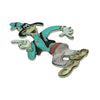 Zuni Handmade Pin, Pendant, Goofy Dog Character, Multi Stone Inlay, 3 1/2" x 2"