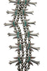 Navajo Necklace, Chip Inlay, Peyote Birds, Turquoise, Coral, Circa 1970s, 26in