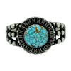 Calvin Martinez, Bracelet, Number Eight Turquoise, Revival, Navajo Made, 6 5/8"
