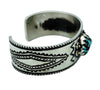 Arland Ben, Bracelet, Bisbee Turquoise, Coin Silver, 14k, Navajo Handmade, 8"