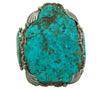Navajo Handmade Bracelet, Morenci Turquoise, Circa 1960s, Signed JL, 6 5/8"