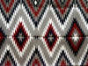 Charlene Begay, Eye Dazzler, Navajo Rug, Black, Red, Gray, Handwoven, 81" x 56"