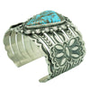 Randy Boyd, Bracelet, Morenci Turquoise, Sterling Silver, Navajo Handmade, 7"